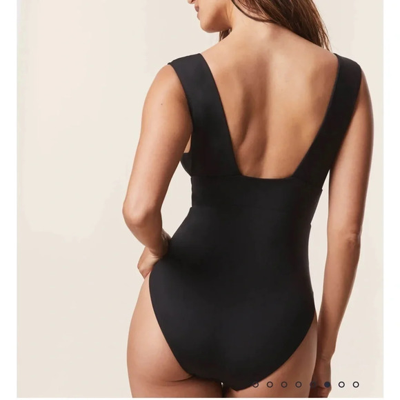 Andie Swim The Medium Coverage Mykonos One Piece Swimsuit Black size XL NWT - Picture 2 of 7